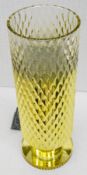 1 x BALDI 'Home Jewels' Italian Hand-crafted Artisan Crystal Vase With A Graduated Gold Tint