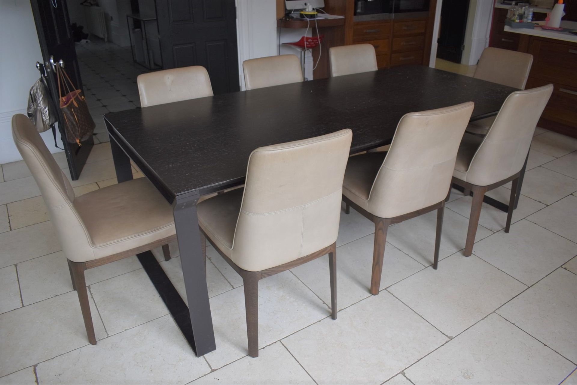 1 x Natuzzi Italia Dining Table and Chair Set - Includes Contemporary Wenge Dining Table & Chairs! - Image 8 of 13