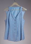 1 x Boutique Le Duc Light Blue Skirt Suit - From a High End Clothing Boutique In The