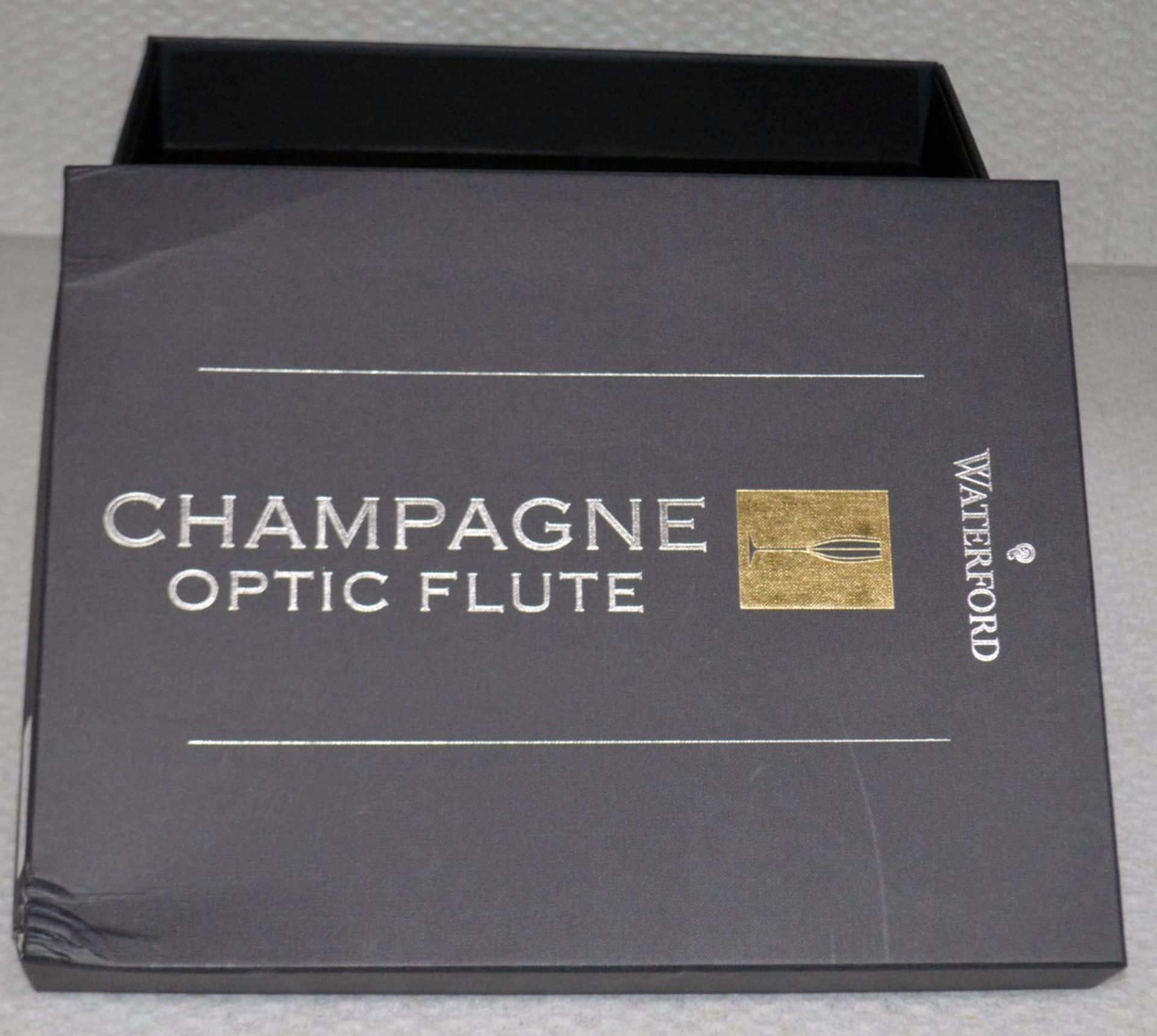 Set of 2 x WATERFORD CRYSTAL 'Elegance Optic' Champagne Flutes (300ml) - Height: 28cm - Unused Boxed - Image 3 of 8