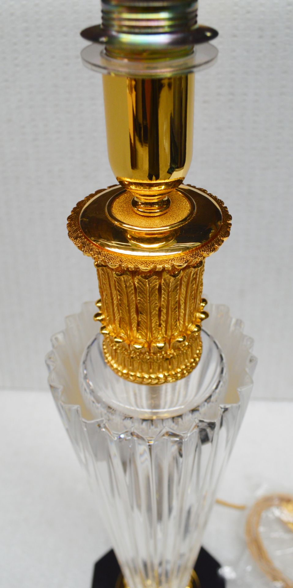 1 x BALDI 'Home Jewels' Italian Hand-crafted Artisan Table Lamp In Clear Crystal, With a Satin Ice - Image 3 of 7