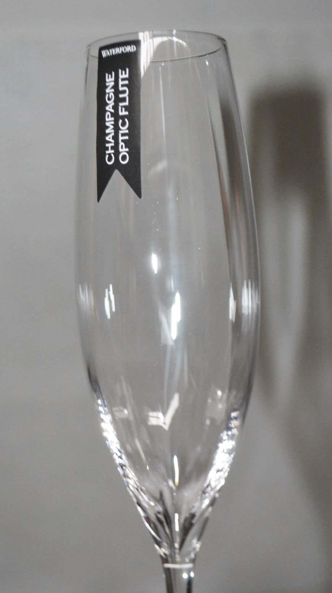 Set of 2 x WATERFORD CRYSTAL 'Elegance Optic' Champagne Flutes (300ml) - Height: 28cm - Unused Boxed - Image 6 of 8