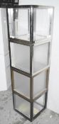 4 x Metal And Plexiglass Display Boxes - Ex-Showroom Pieces - Each Measures: H40 x W40 x D40cm -