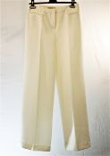 1 x Michael Kors Cream Trousers - Size: 8 - Material: 94% Polyester, 6% Elasane - From a High End