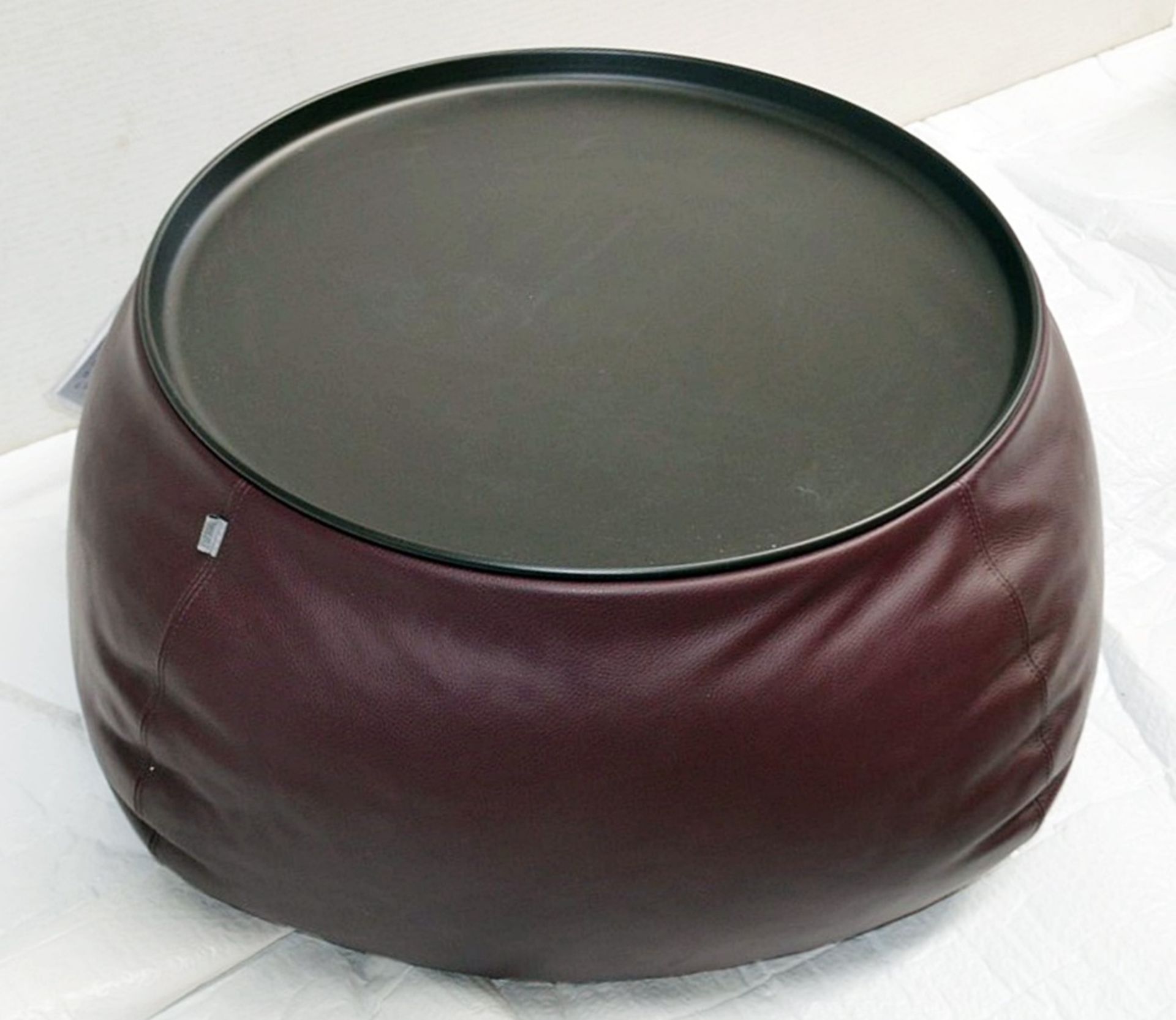 1 x B&B ITALIA 'Fat Fat' Lady Fat Low Coffee Table Upholstered In Genuine Leather - RRP £1,706