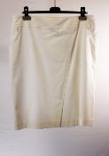1 x Anne Belin White Skirt - Size: 20 - Material: 100% Cotton - From a High End Clothing Boutique In