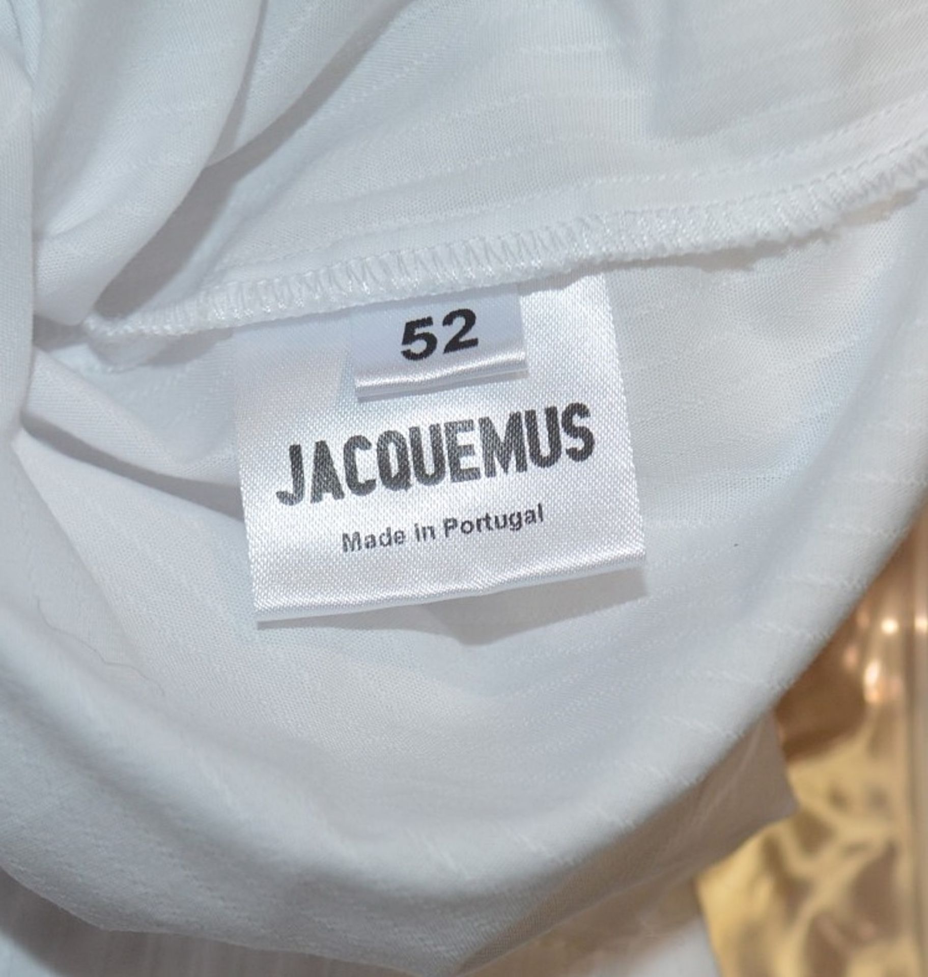 1 x Men's Genuine Jaquemus Designer Short Sleeve Shirt In White - Size: LARGE - RRP £250.00 - Image 4 of 7