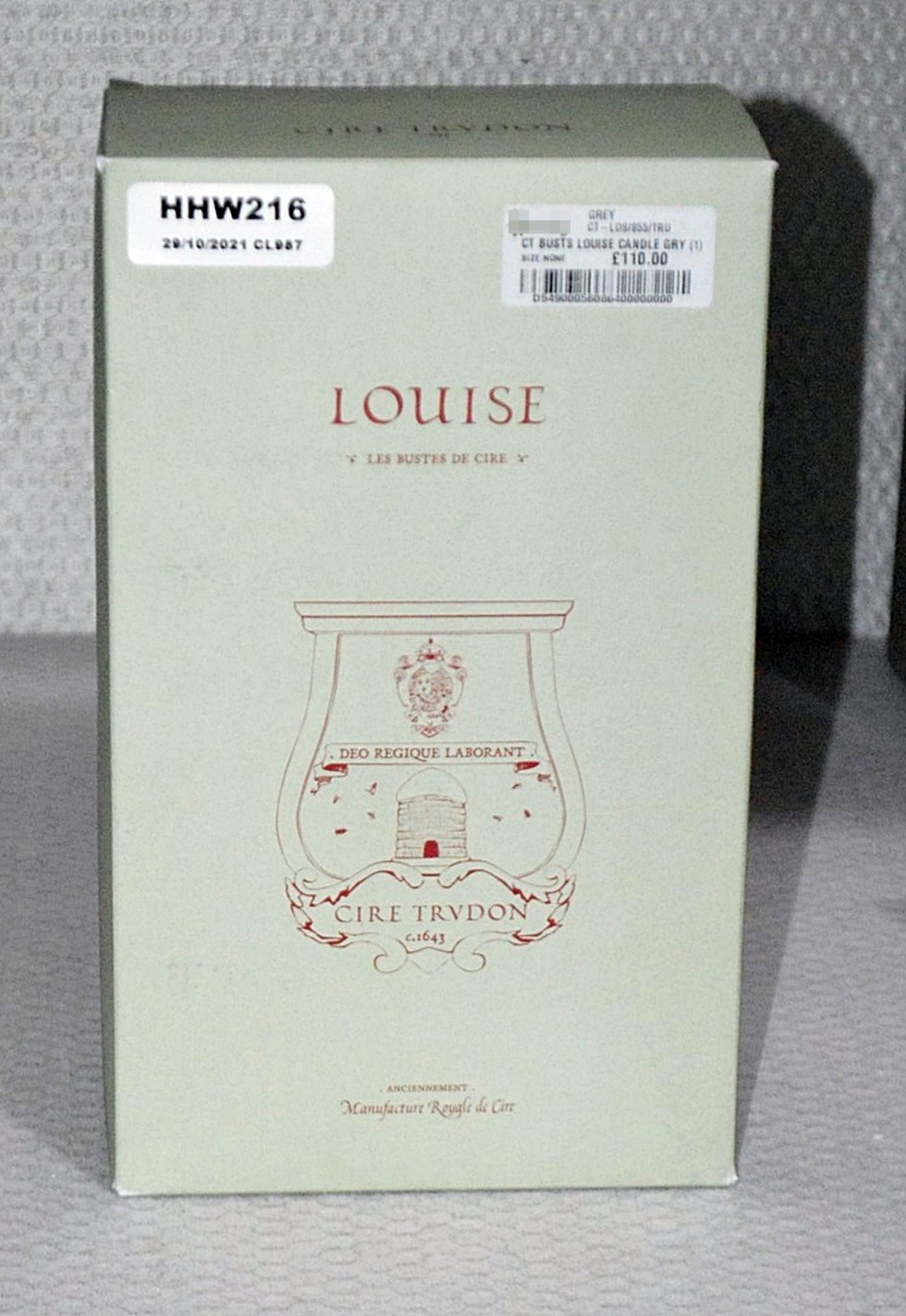 1 x CIRE TRUDON Louise Bust Candle In Green/Grey - Original Price £110.00 - Height: 21cm approx - - Image 5 of 11