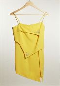 1 x Boutique Le Duc Yellow Dress - Size: 12 - Material: 68% Acetate, 32% Viscose - From a High End