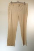 1 x Agnona Cream Trousers - Size: 22 - Material: 97% Cotton, 3% Elastane - From a High End