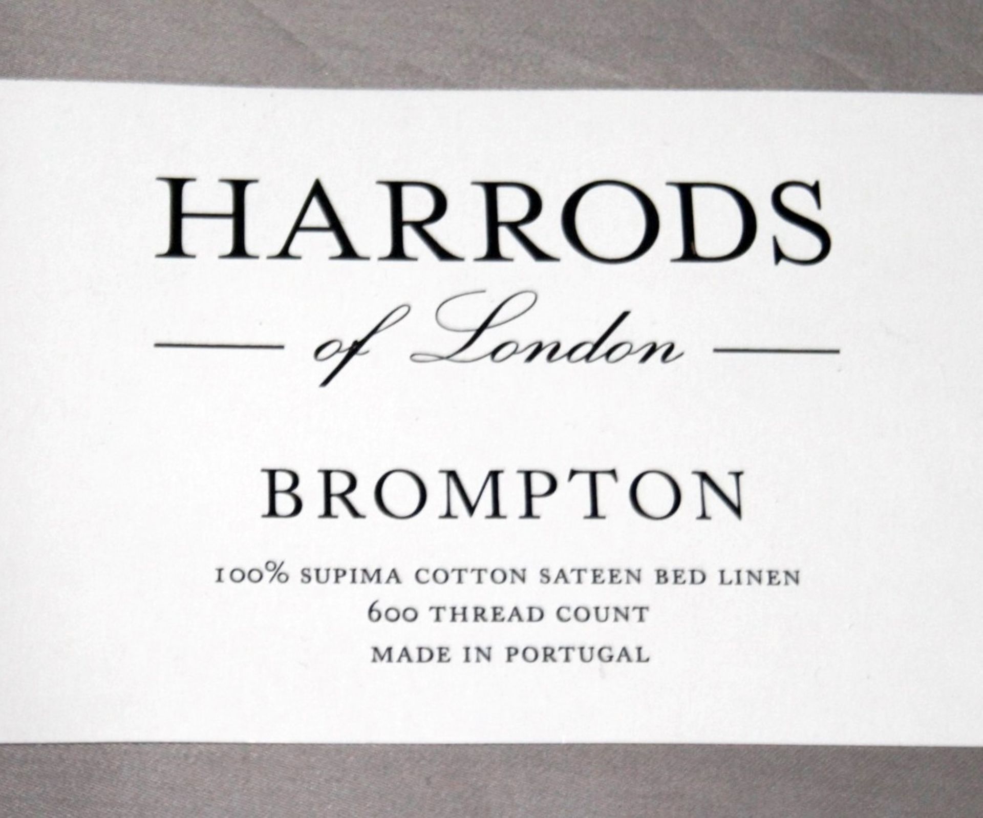 1 x HARRODS OF LONDON Brompton Super King Flat Sheet In A Fawn Grey (270cm x 300cm) - Original Price - Image 4 of 6