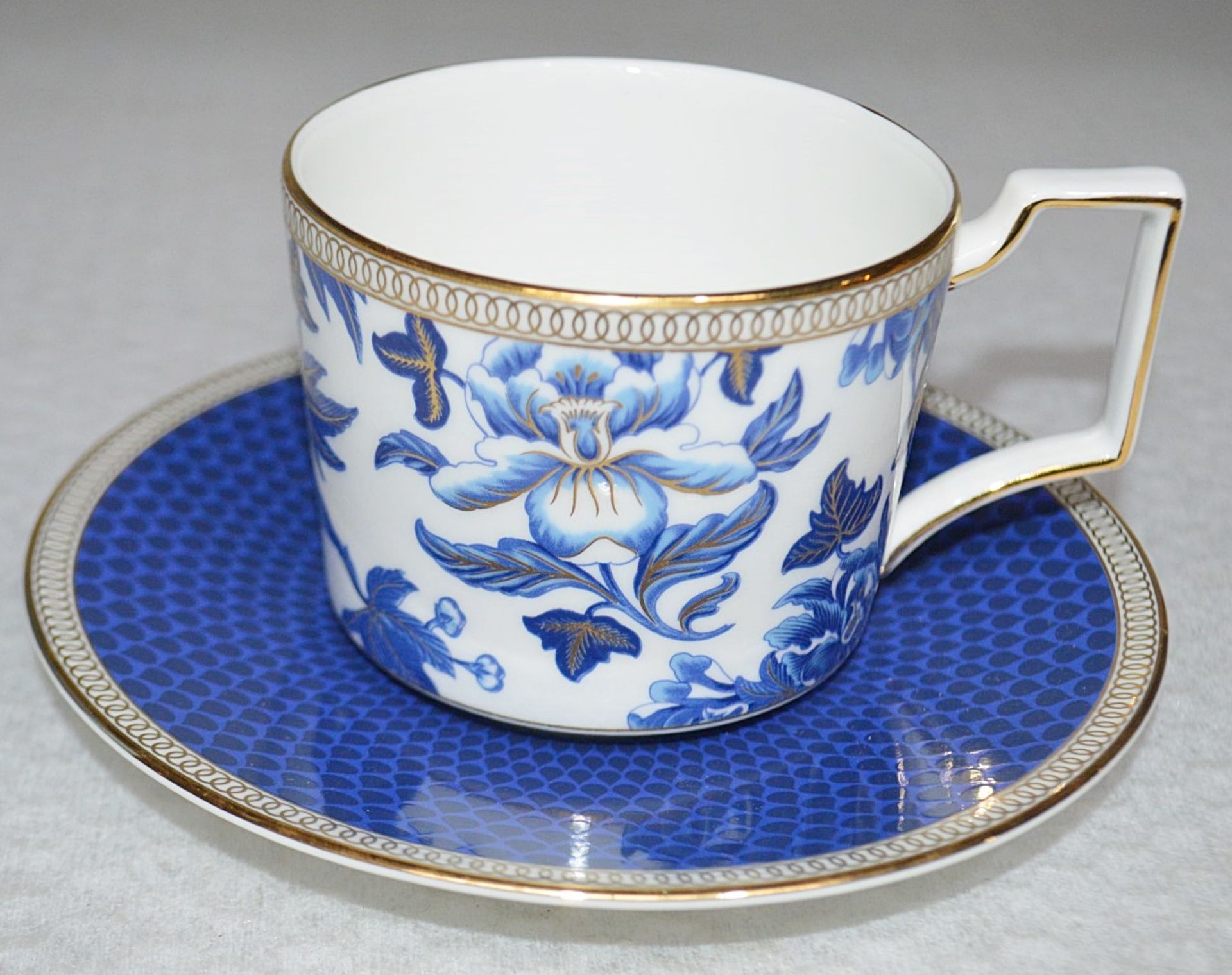 1 x WEDGWOOD 'Hibiscus' Bone China Teacup and Saucer - Original RRP £75.00 - Unused Boxed Stock - - Image 2 of 10