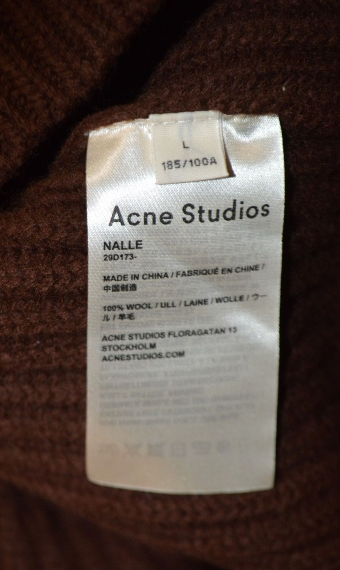 1 x Men's Genuine Acne Studios Jumper In Brown - Preowned - Ref: JS186 - NO VAT ON THE HAMMER - Image 2 of 6