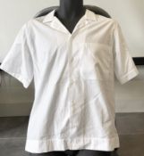 1 x Men's Genuine Jaquemus Designer Short Sleeve Shirt In White - Size: LARGE - RRP £250.00