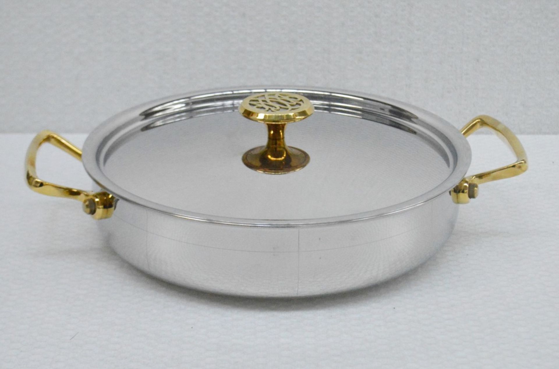 1 x ONDINE 'Platine' Casserole Pan With Lid - Dimensions: 31cm Diameter, 7.5cm Deep  - Original - Image 4 of 10