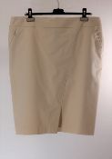 1 x Anne Belin Beige Skirt - Size: 22 - Material: 100% Cotton - From a High End Clothing Boutique In