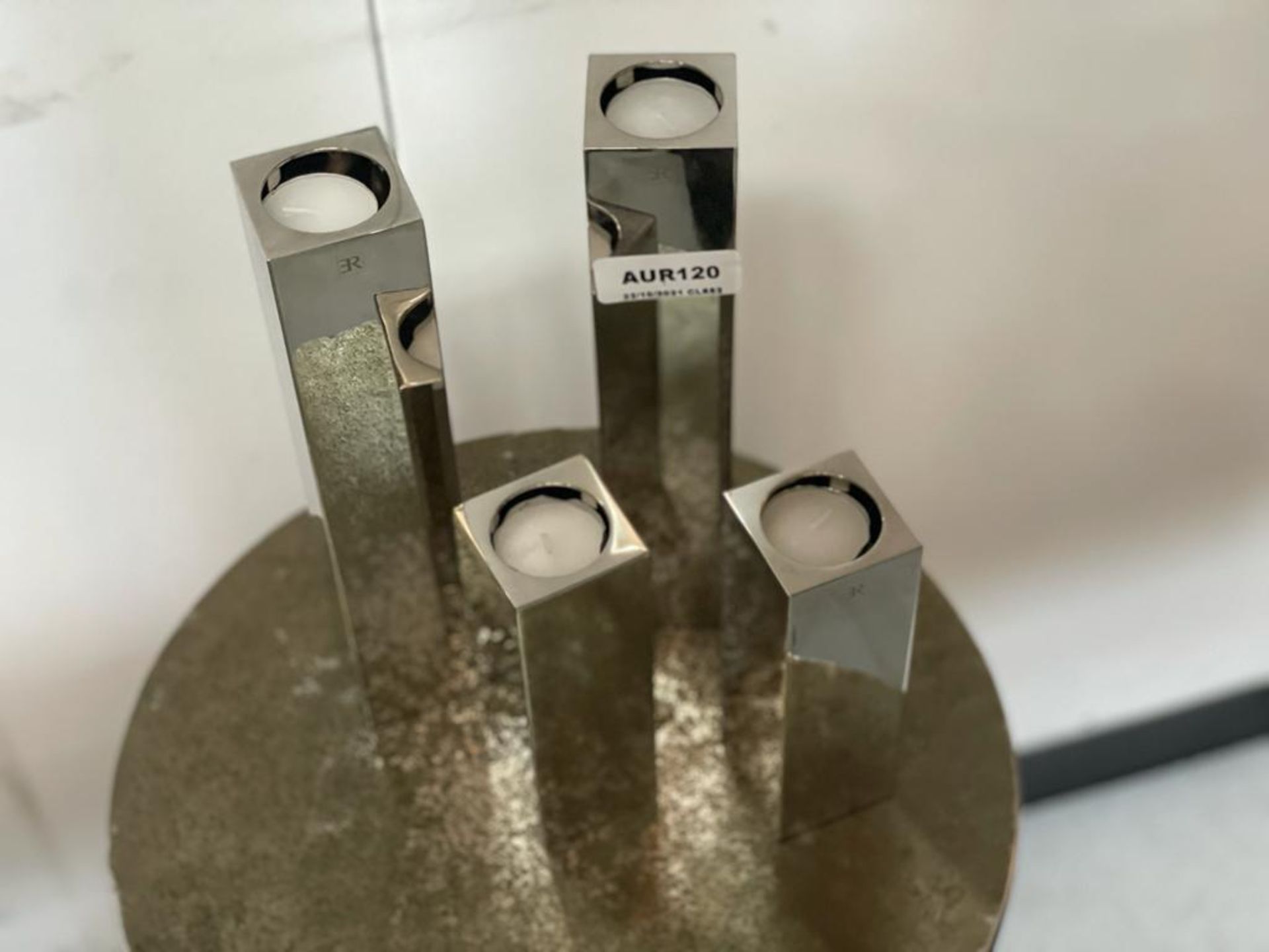 6 x Tall Mirrored Tea light Holder ER Branded - Ref:  - CL652 - Location: Altrincham WA14 - Image 4 of 8