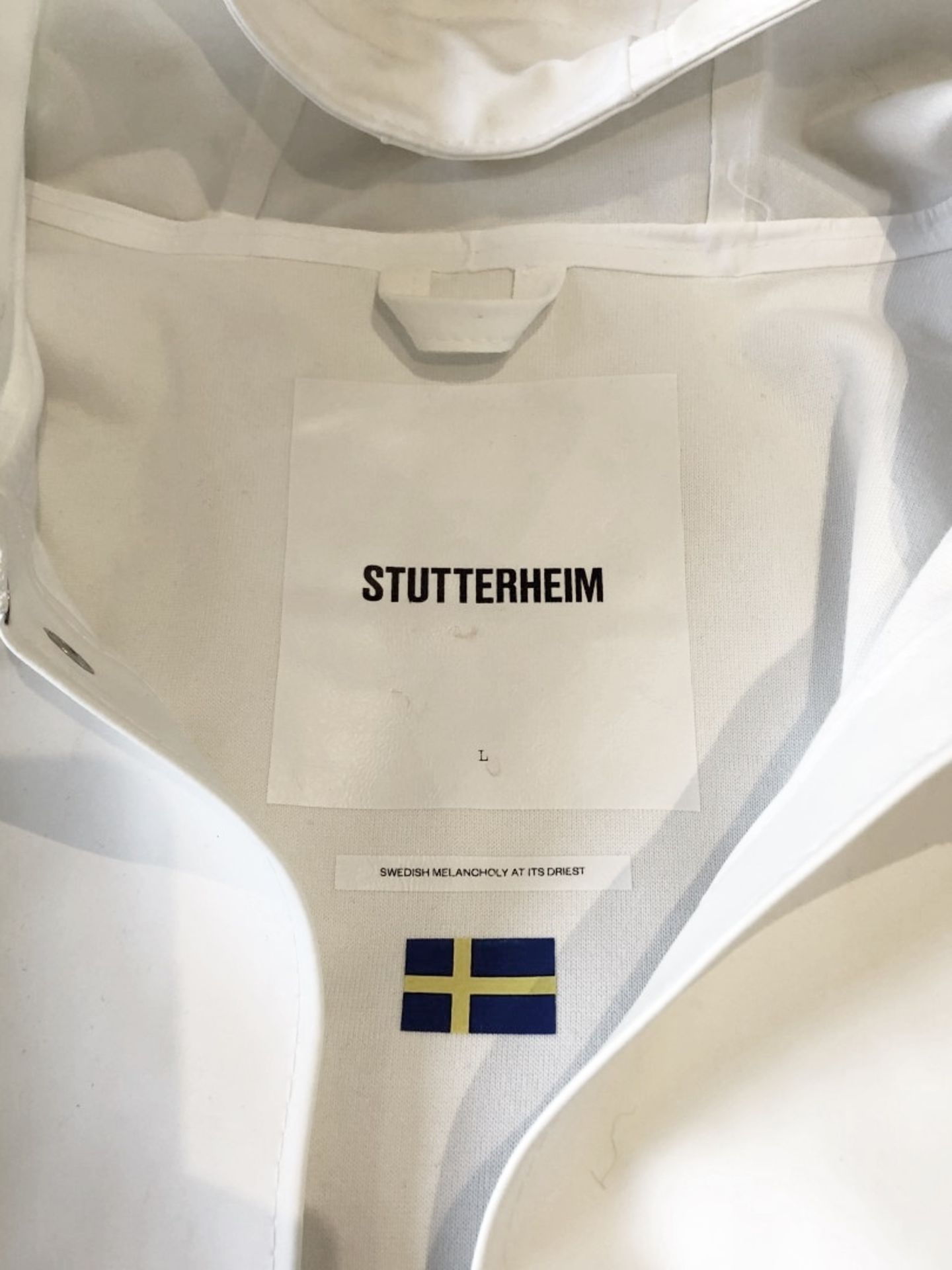 1 x Men's Genuine Stutterheim Designer Hooded Coat In White - Size (EU/UK): L/L - RRP £230.00 - Image 3 of 6