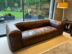 **JUST ADDED** 1 x TIMOTHY OULTON Leather Sofa - No Reserve - NO VAT ON HAMMER