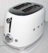 1 x SMEG Retro-style 2-Slot Toaster In White - Original Price £139.95