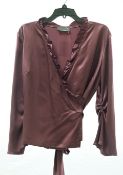 1 x Anne Belin Grape Top - Size: 20 - Material: 100% Silk - From a High End Clothing Boutique In The