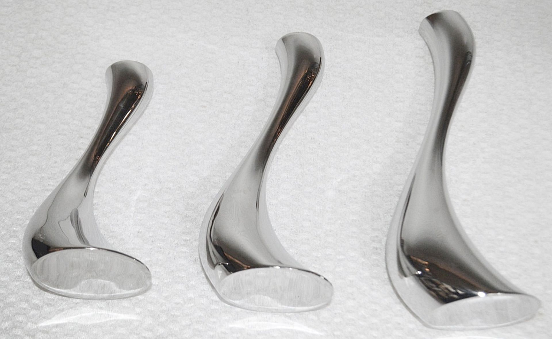 Set of 3 x GEORG JENSEN 'Cobra' Designer Candle Holders In Stainless Steel - Original £175.00 - Image 7 of 11