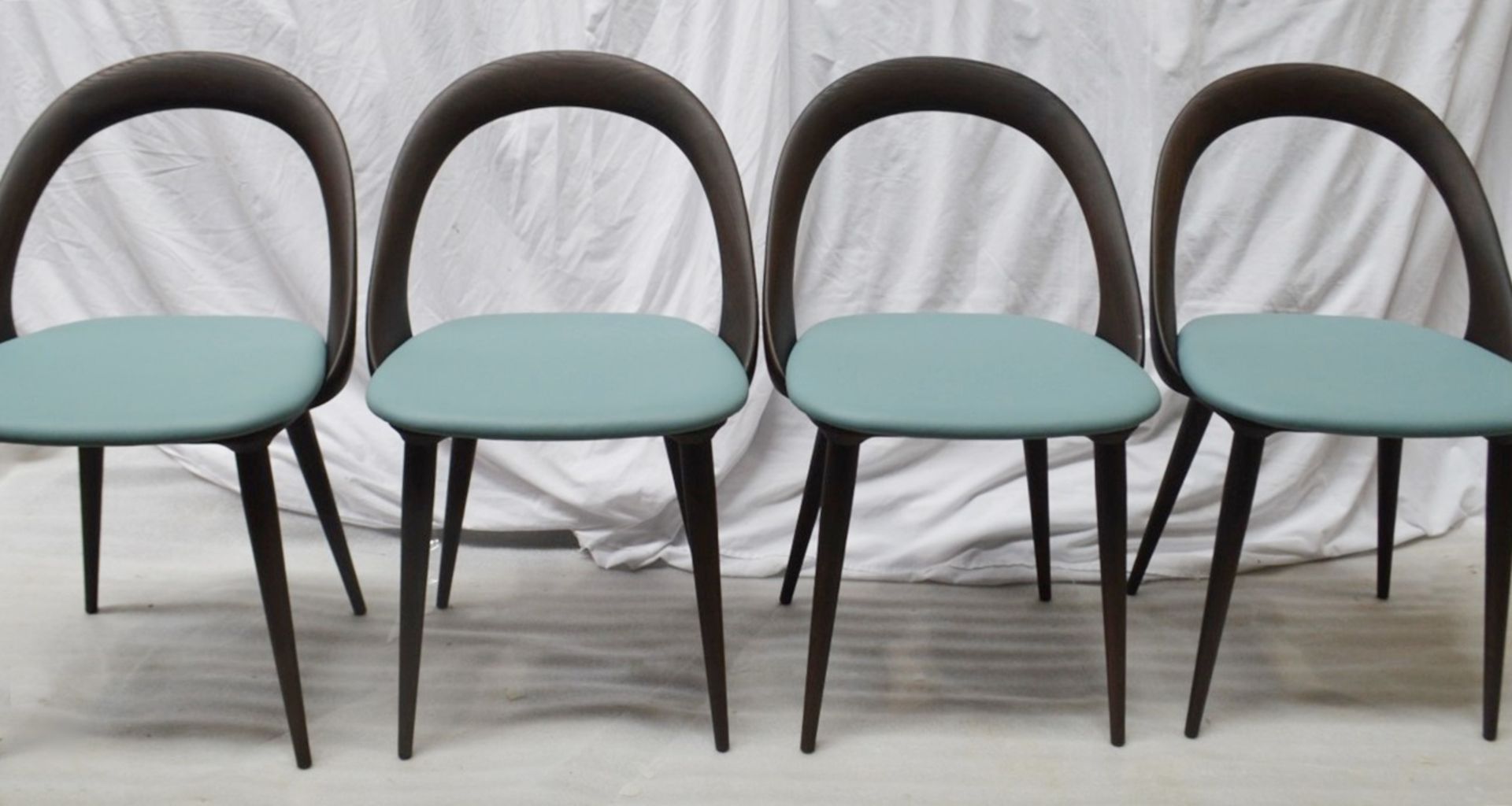 Set Of 4 x PORADA 'Ester' Italian Designer Dining Chairs Featuring Leather Seats - RRP £5,120 - Image 9 of 11
