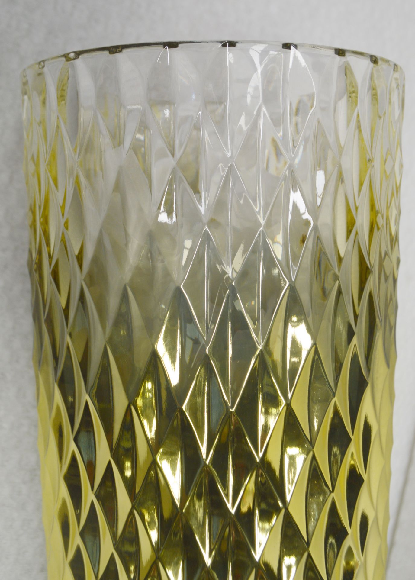1 x BALDI 'Home Jewels' Italian Hand-crafted Artisan Crystal Vase With A Graduated Gold Tint - Image 4 of 6