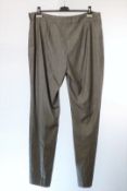 1 x Agnona Grey Tweed Trousers - Size: 22 - Material: 55% Cotton, 42% Virgin Wool, 2% Nylon, 1%
