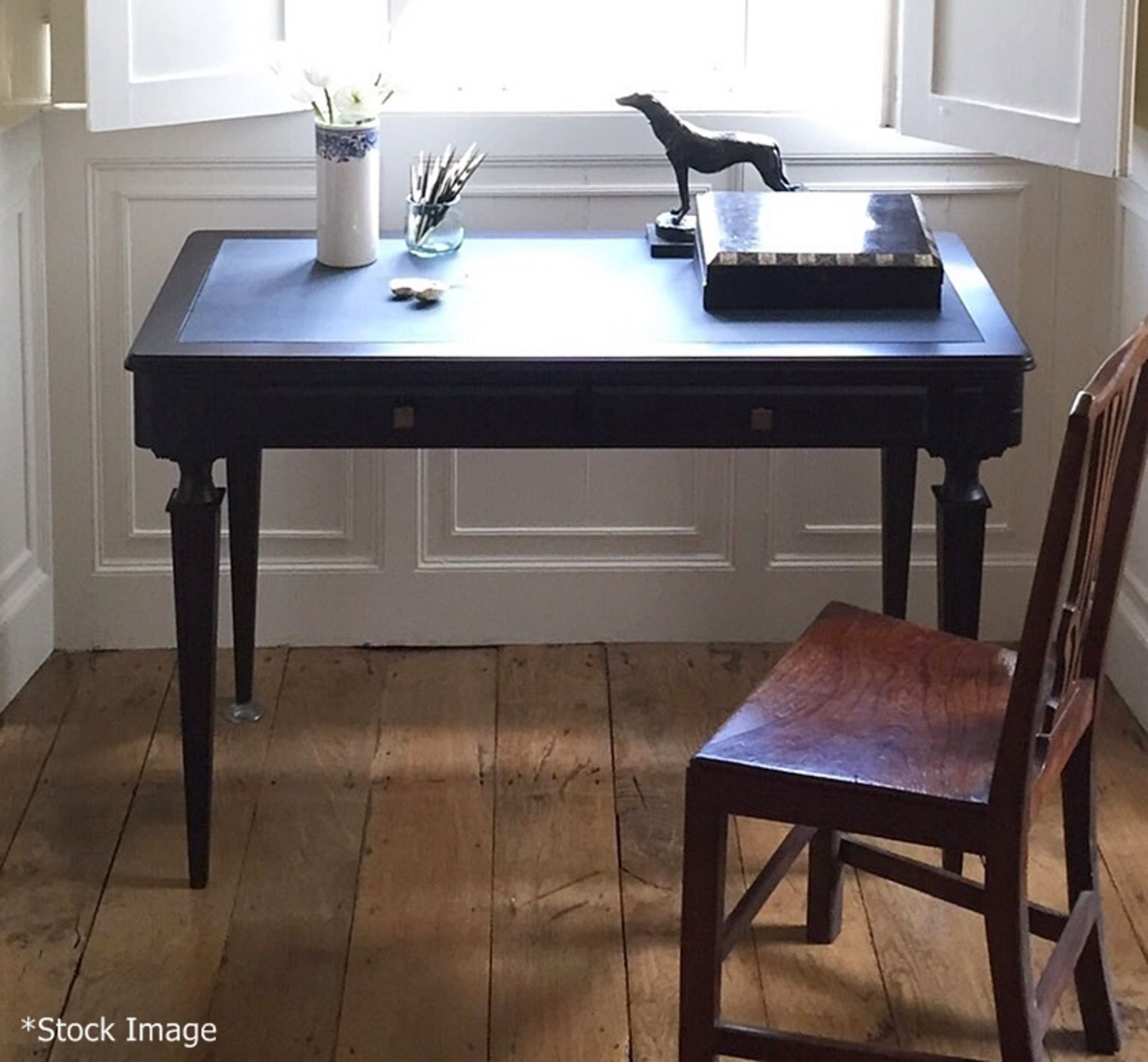 1 x JUSTIN VAN BREDA 'Litchfield' Bespoke Handmade Leather-Topped Desk - Original RRP £6,515 - Image 9 of 13