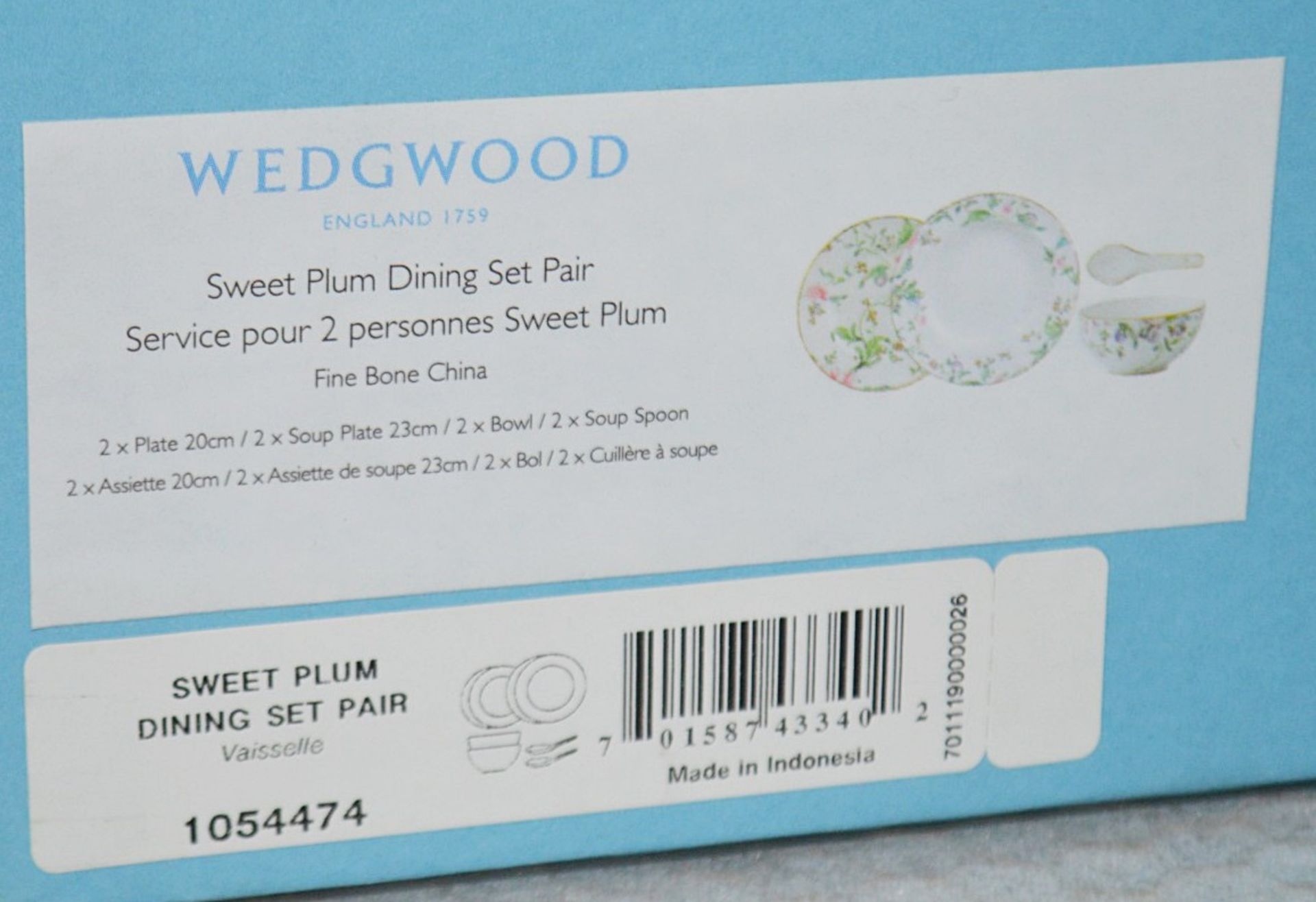 1 x WEDGWOOD Sweet Plum 8-Piece Dining Set - Original Price £275.00 - Unused Boxed Stock - Ref: - Image 4 of 9