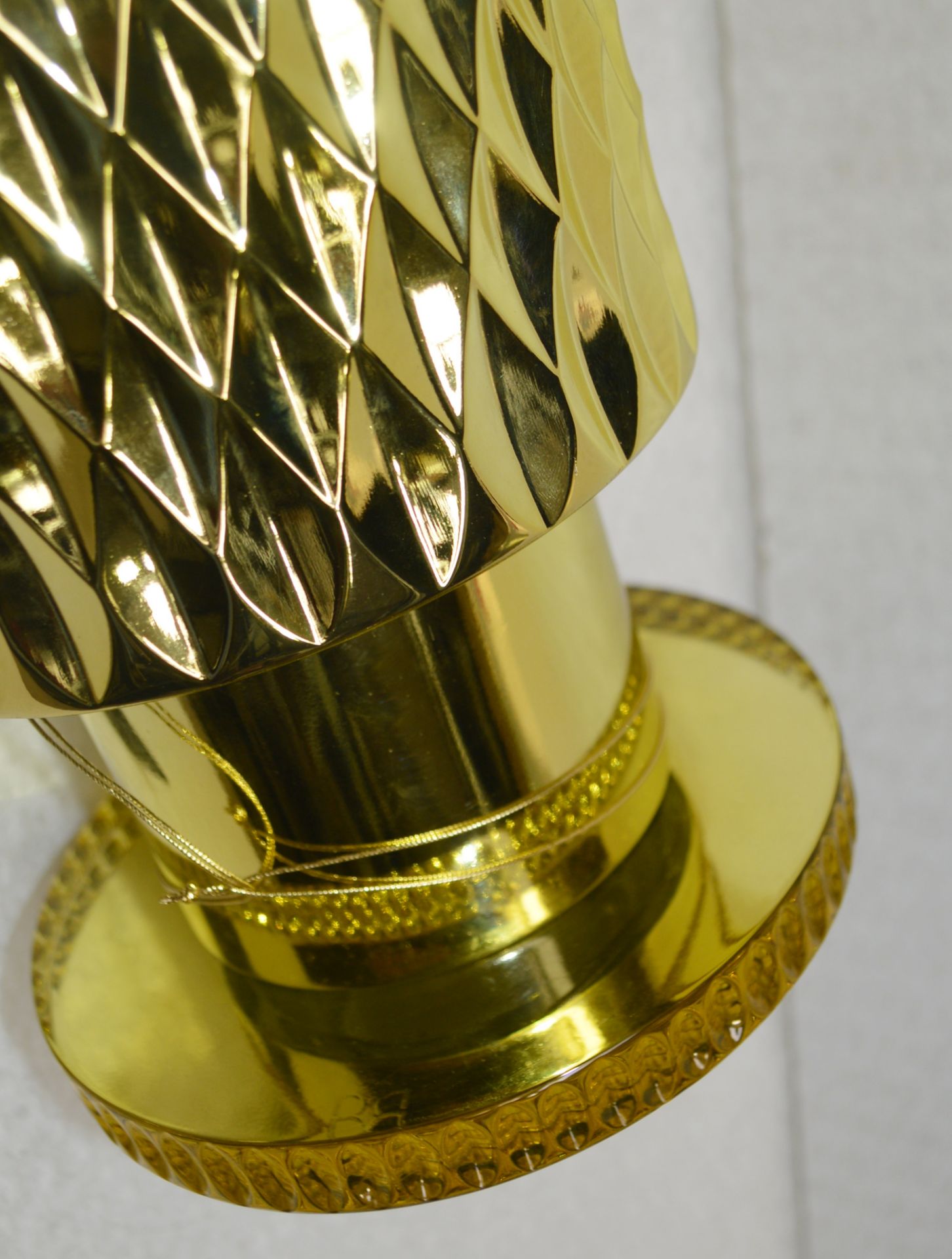 1 x BALDI 'Home Jewels' Italian Hand-crafted Artisan Crystal Vase With A Graduated Gold Tint - Image 3 of 6