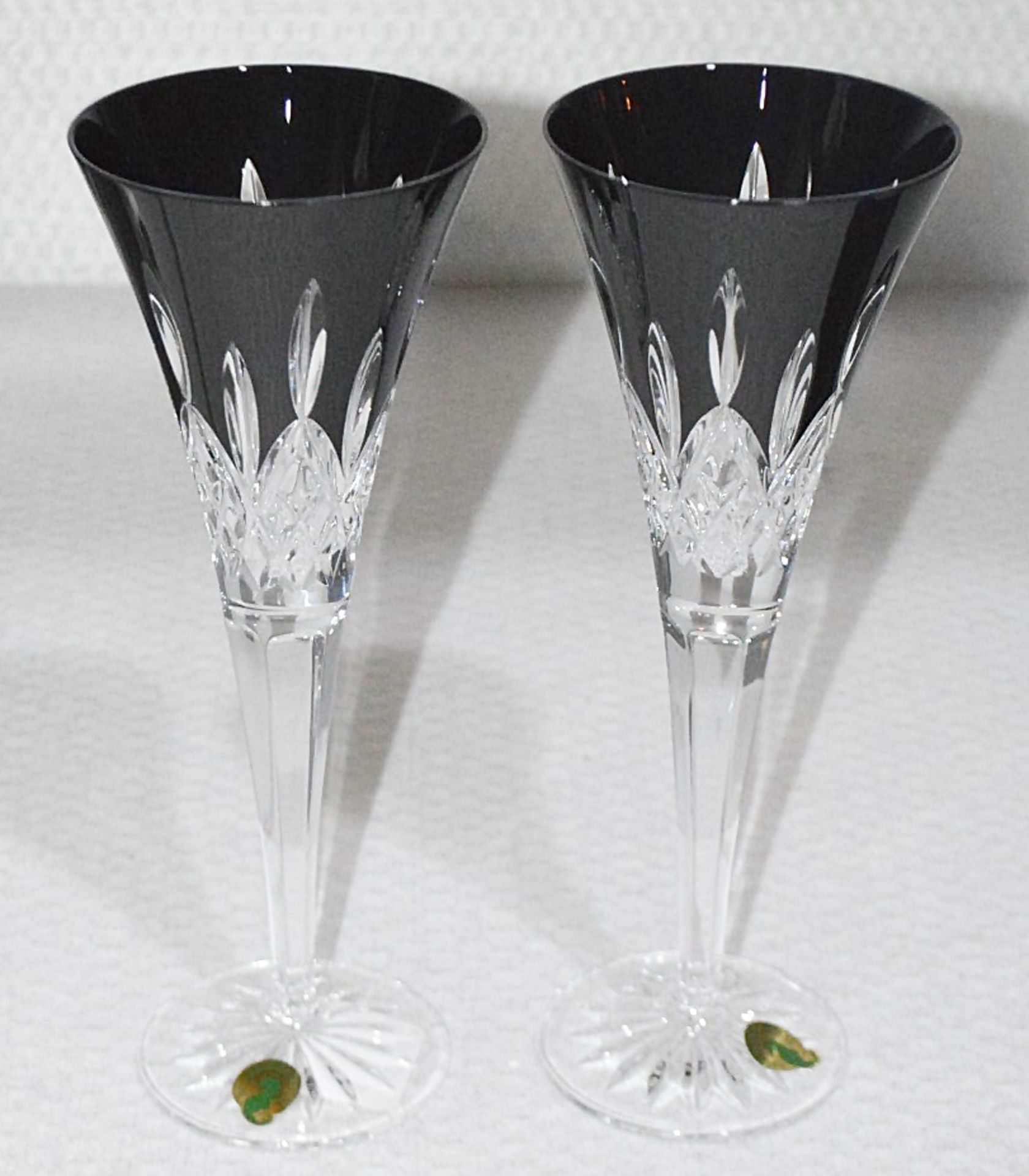 Set of 2 x WATERFORD Lismore Toasting Flutes (120ml) - Height: 25.5cm approx - Original Price £140 - Image 2 of 8