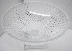 1 x BALDI 'Home Jewels' Italian Hand-crafted Artisan Large Round Clear Crystal Bowl - RRP £1,925