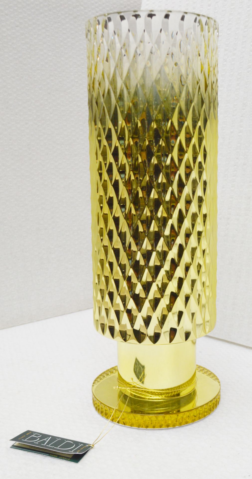 1 x BALDI 'Home Jewels' Italian Hand-crafted Artisan Crystal Vase With A Graduated Gold Tint - Image 2 of 6