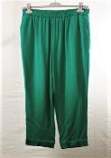 1 x Michael Kors Green Trousers - Size: 12 - Material: 71% Acetate, 29% Rayon - From a High End