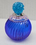 1 x BALDI 'Home Jewels' Italian Hand-crafted Artisan Small Coccinella Jar In Blue And Pink Crystal