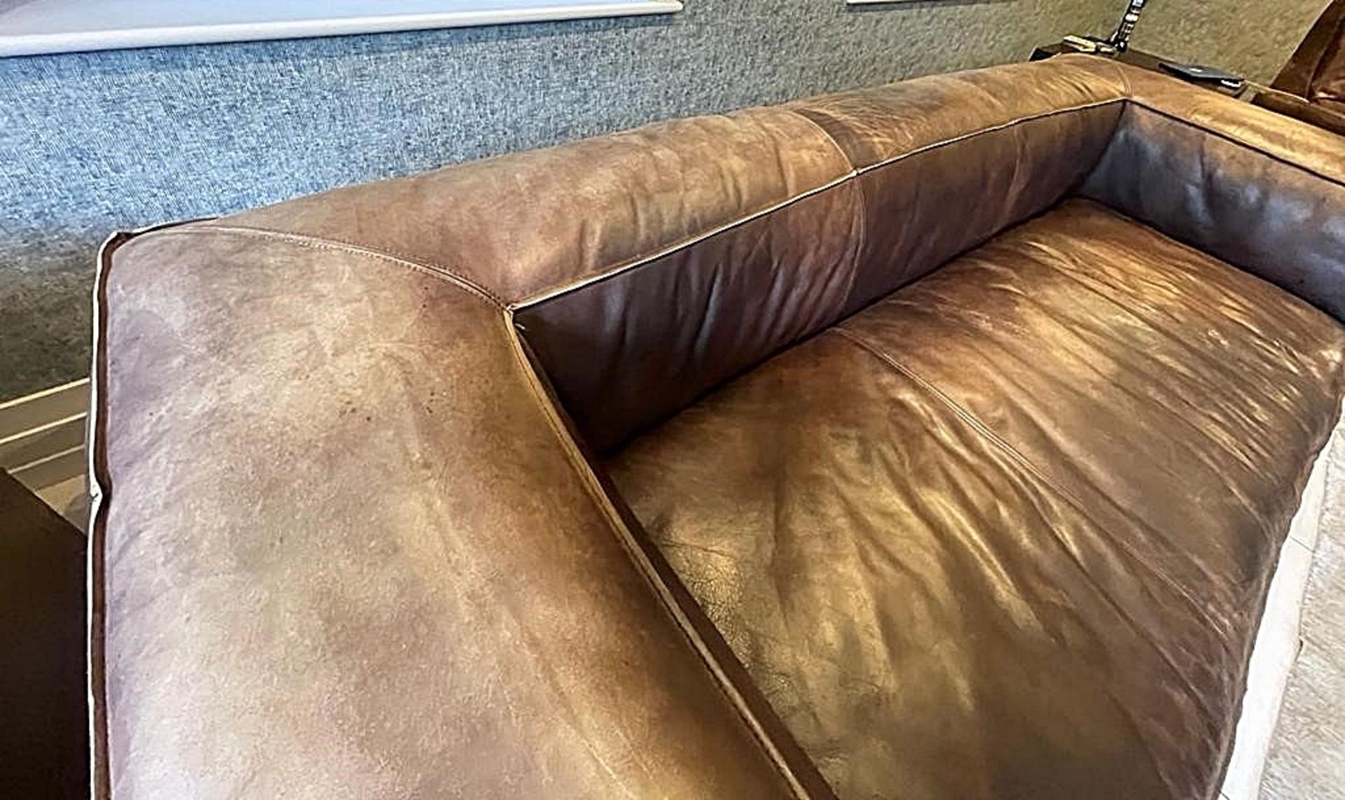 **JUST ADDED** 1 x TIMOTHY OULTON Brown Leather Sofa - No Reserve - NO VAT ON THE HAMMER - Image 6 of 9