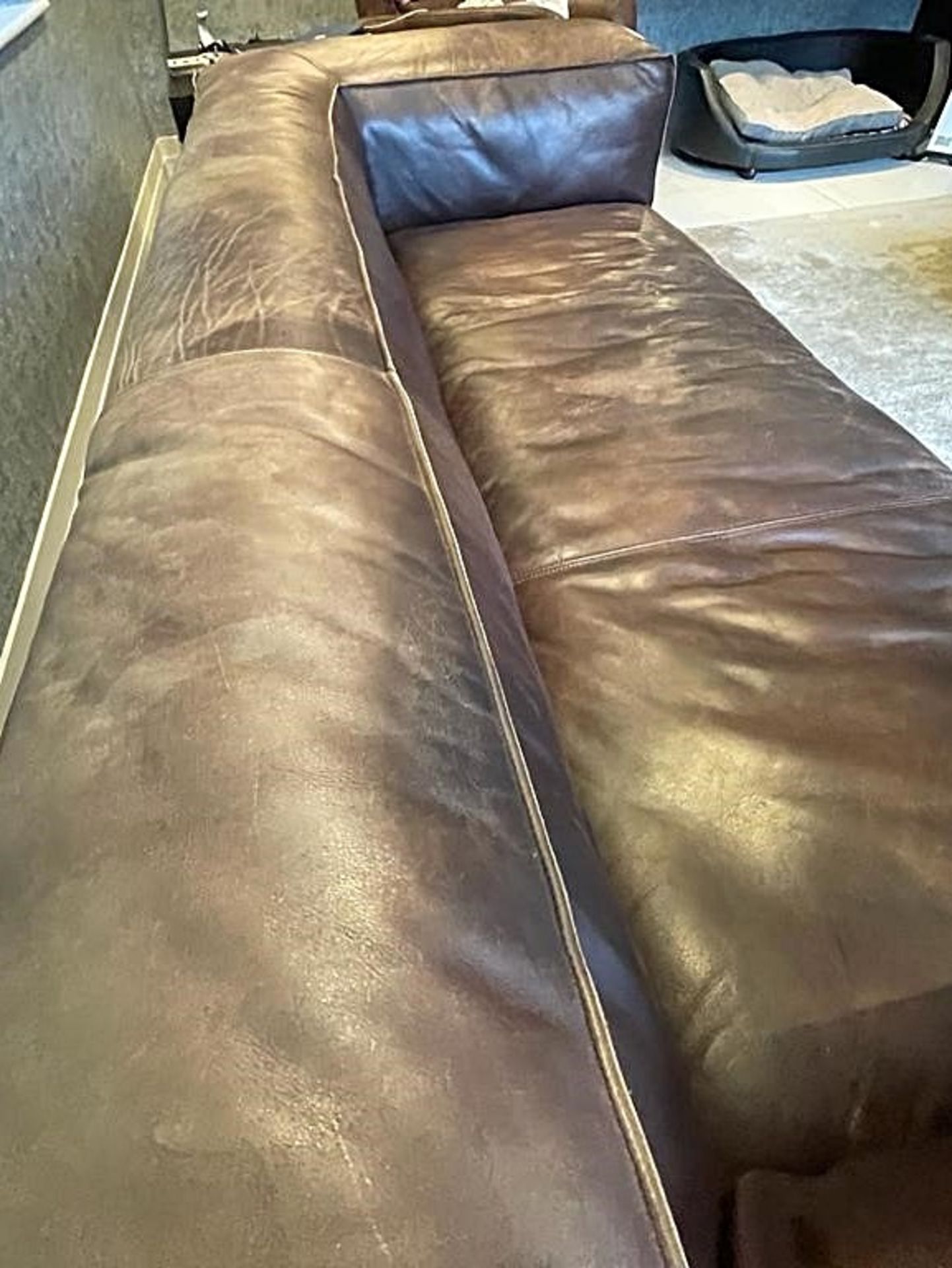 **JUST ADDED** 1 x TIMOTHY OULTON Brown Leather Sofa - No Reserve - NO VAT ON THE HAMMER - Image 5 of 9