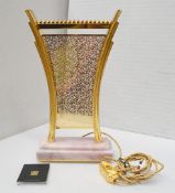 1 x BALDI 'Home Jewels' Italian Artisan Illuminated MISBAHA HOLDER On A Quartz Base - RRP £2,758