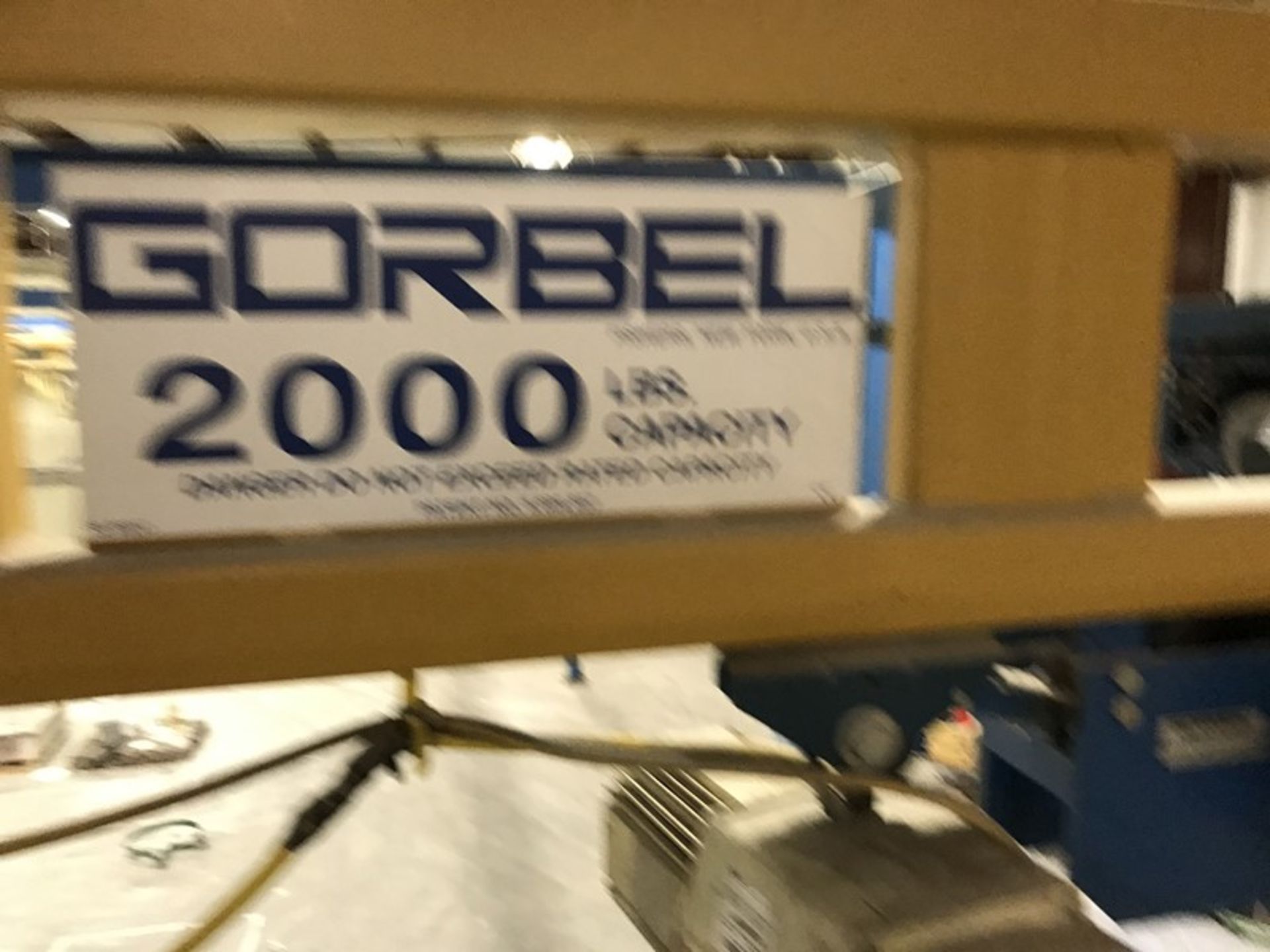 2000 Lb Gorbel Hoists with Bridge and Overhead Rail - Image 2 of 25