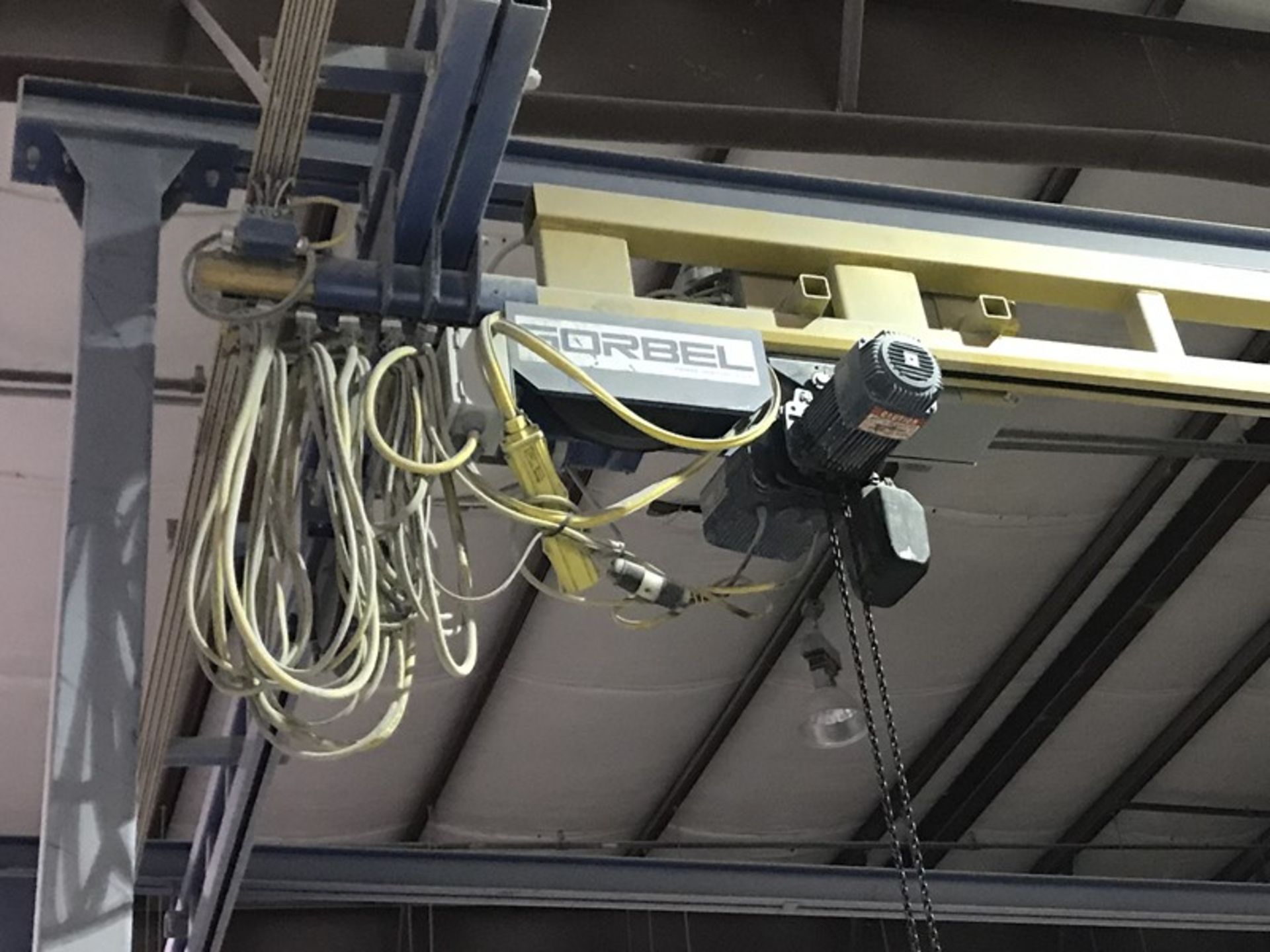 2000 Lb Gorbel Hoists with Bridge and Overhead Rail