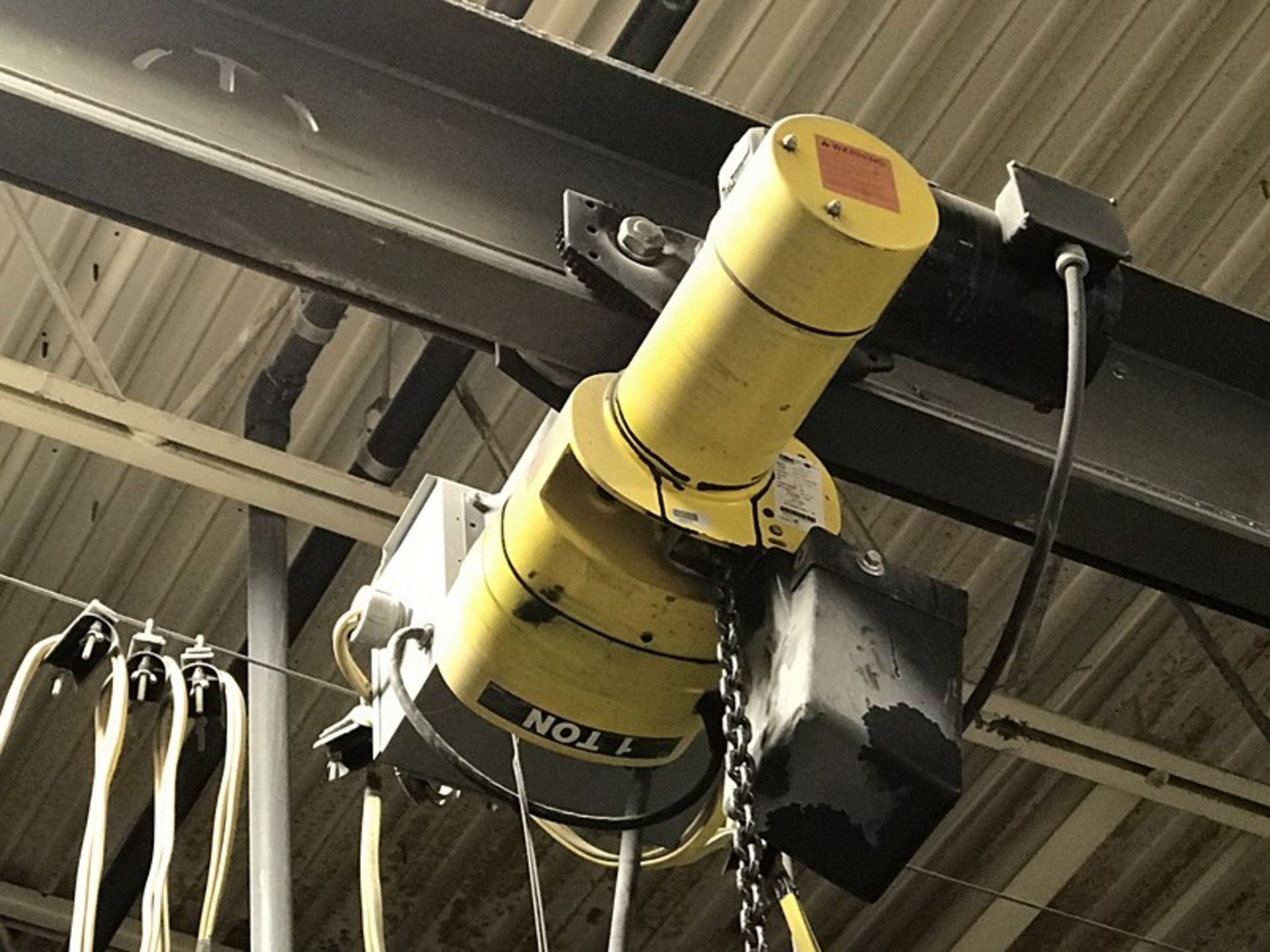 2 Pcs. 1000 Lb Yale Hoists with 1 ton overhead bridge and rails - Image 2 of 10