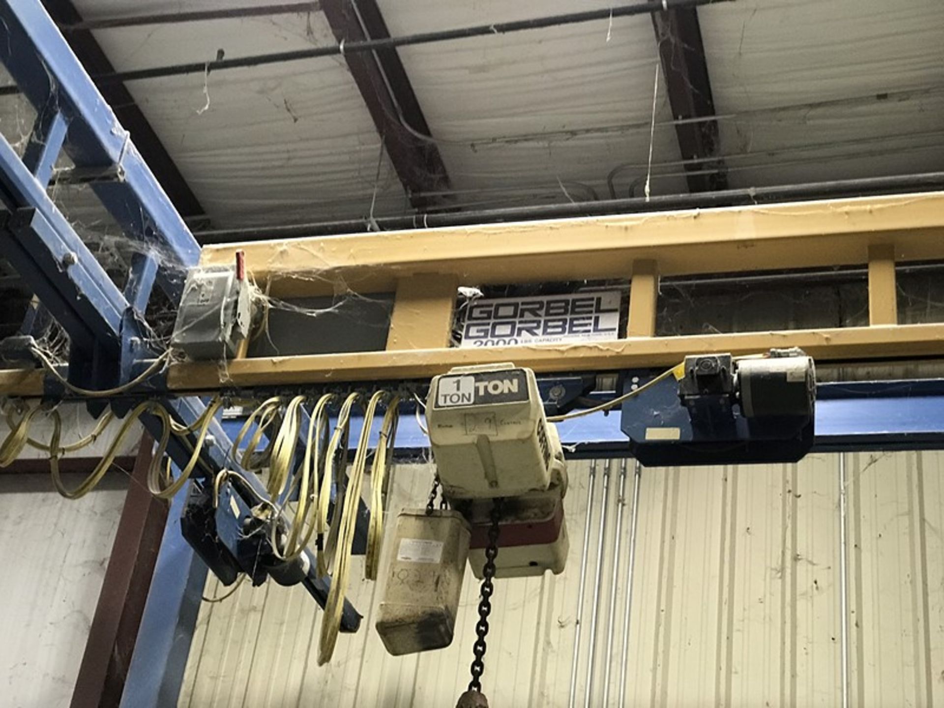 2000 Lb Gorbel Hoists with Bridge and Overhead Rail - Image 15 of 25