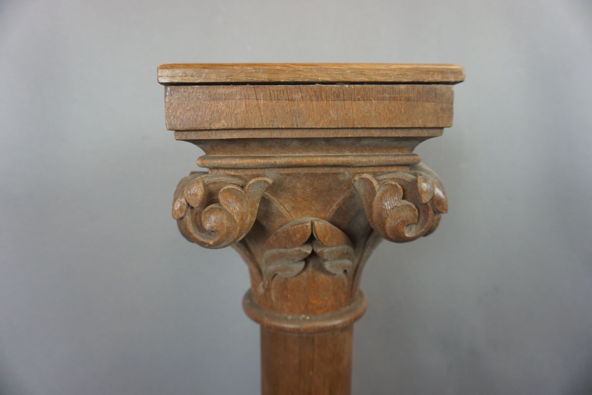 Neogotic column in wood H80x18 - Bild 2 aus 2