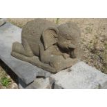 Sculpture of elephant in stone H30x60x50