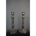 Couple of candlesticks in silver H28 19th