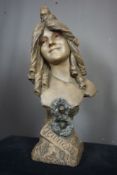 Bust in plaster H70
