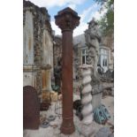 Column with capital in cast iron H266x26