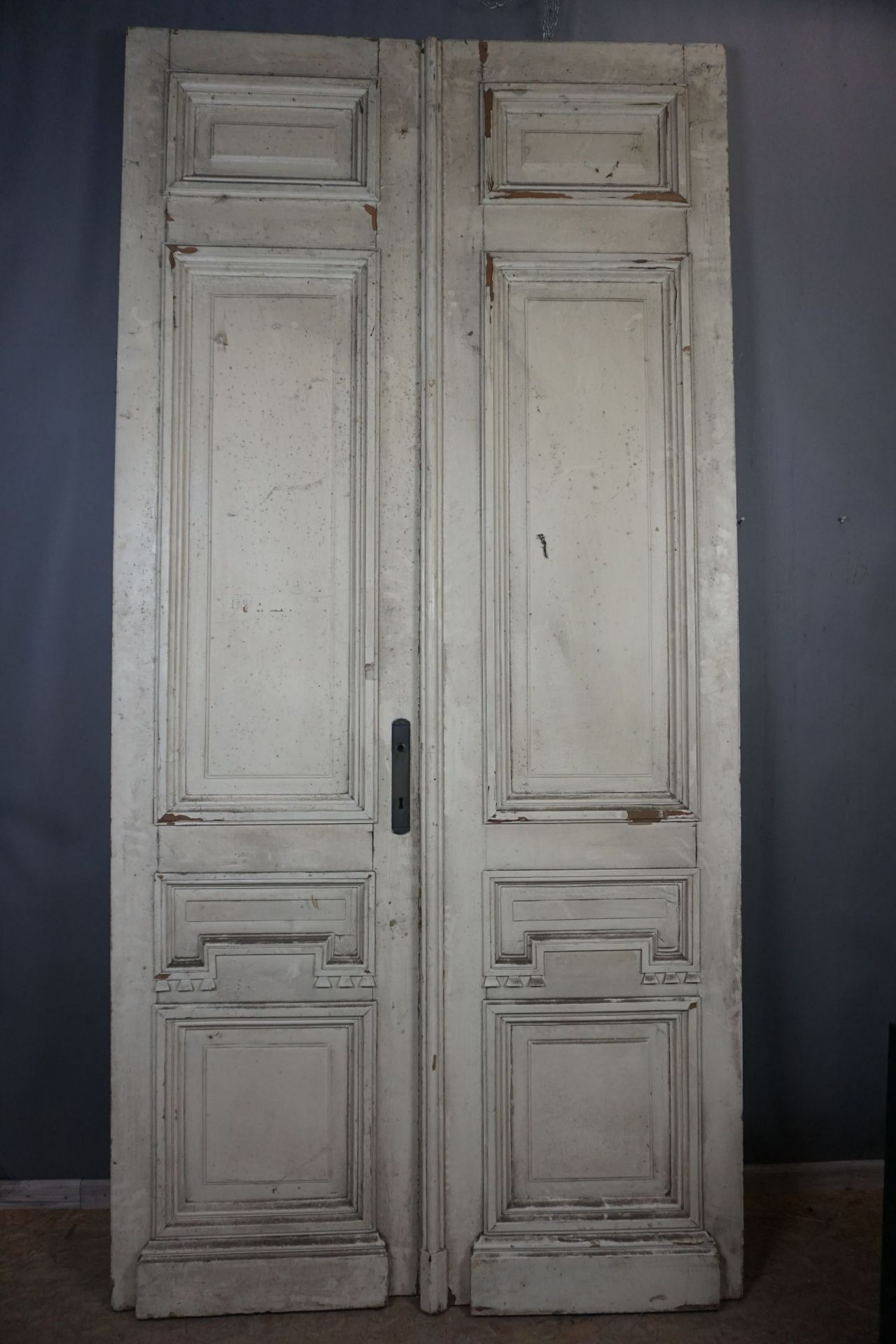 Double door with decorative painting in wood H280X135 - Bild 3 aus 3